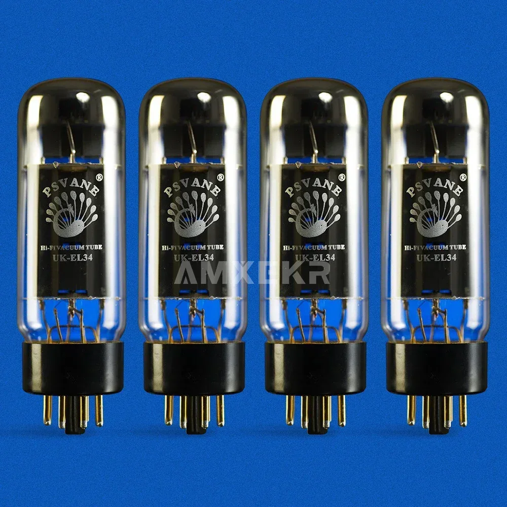 PSVANE UK-EL34 Vacuum Tube Upgrade EL34 EL34C 6CA7 6P3P 6L6 Electronic Precision Matching Amplifier High Fidelity Matched Quad