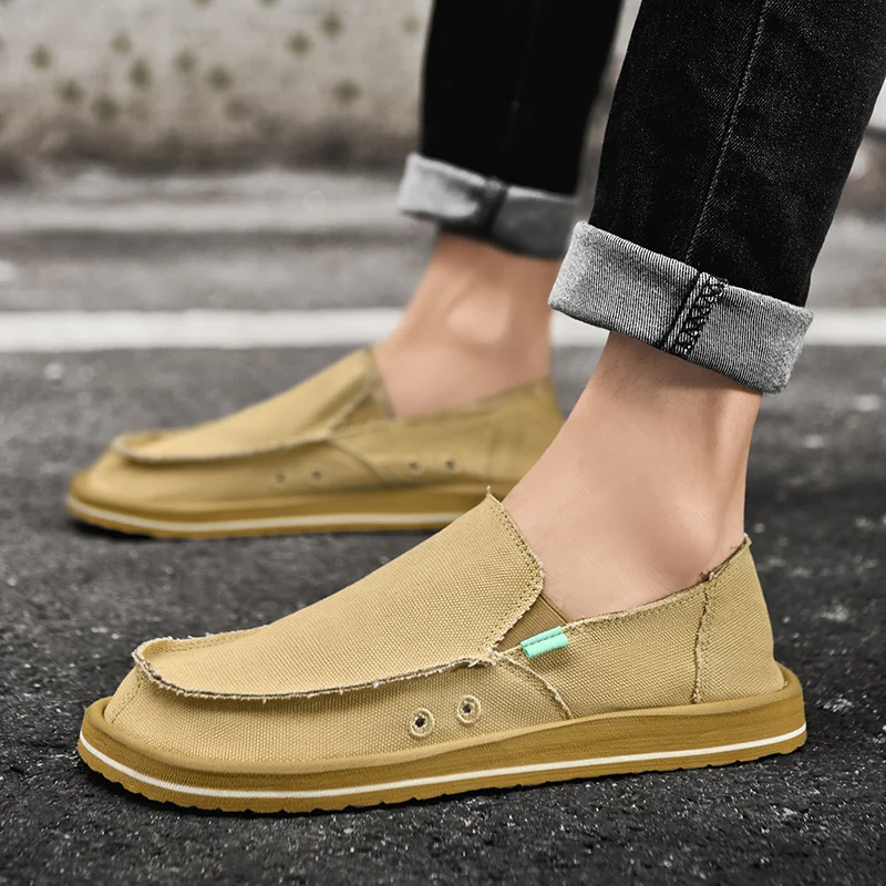 Neue, leichte, handgefertigte Canvas-Freizeitschuhe für Herren, modisches Design, Sneaker, Herren-Slipper, atmungsaktive, flache Schuhe mit niedrigem Schaft, weiche Fahrschuhe. – Detail 26