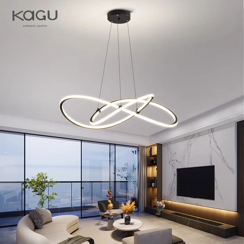 Simple Modern Ceiling Chandelier Adjustable Indoor Lighting High Brightness for Living Room Dining Room Bedroom Decor Ornament