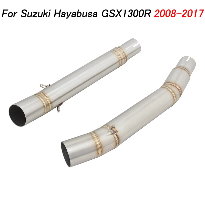 Slip On For Suzuki Hayabusa GSX1300R GSX 1300R 2008-2017 Motorcycle GSXR1300 Exhaust Middle Link Pipe Escape Mid Connect Tube