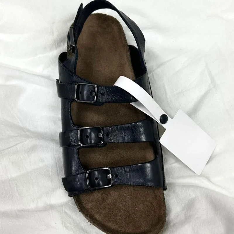 

Retro Womens Shoes Luxury Genuine Leather Roman Sandals for Woman Fashion Hollow Out Casual Shoes Designer Shoes Sandalias Mujer