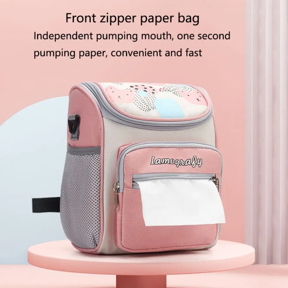 Lightweight Universal Diaper Backpack Waterproof Large Capacity Mommy Bag Zipper Paper Bag Durable Pacifier Pocket Milk Bottle