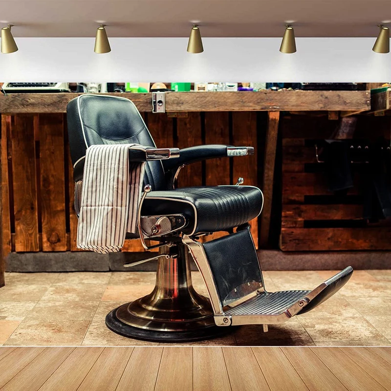 Vintage Barber Shop Barber Chair Photography Backdrop For Hair Salon Hairstylist Haircut Barber Chair Shaving Chair Background