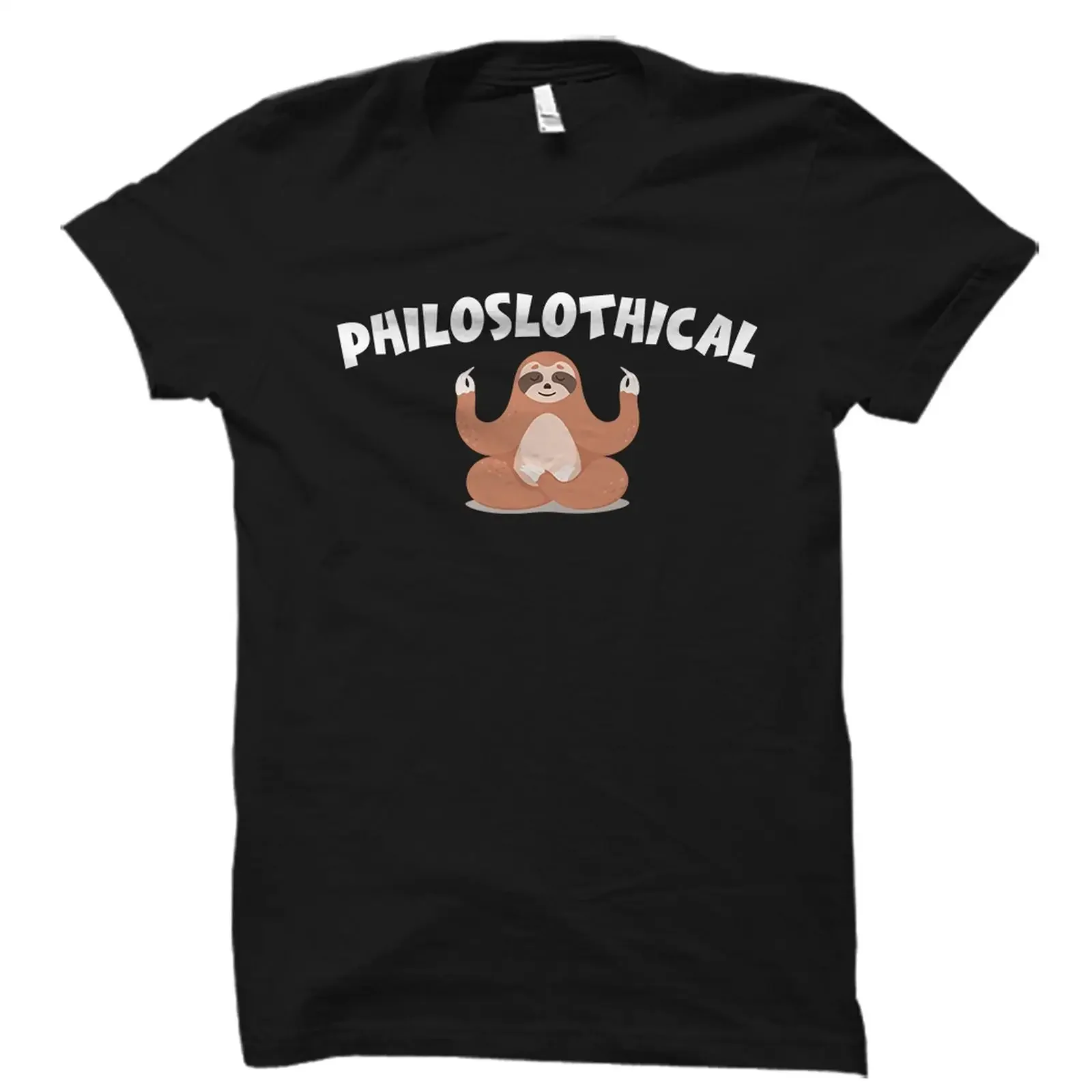 Philoslothical Meditating Sloth Funny Yoga T Shirt Philosophy Philosopher Casual  vintage Washed Stylish Soft Slightly Unisex