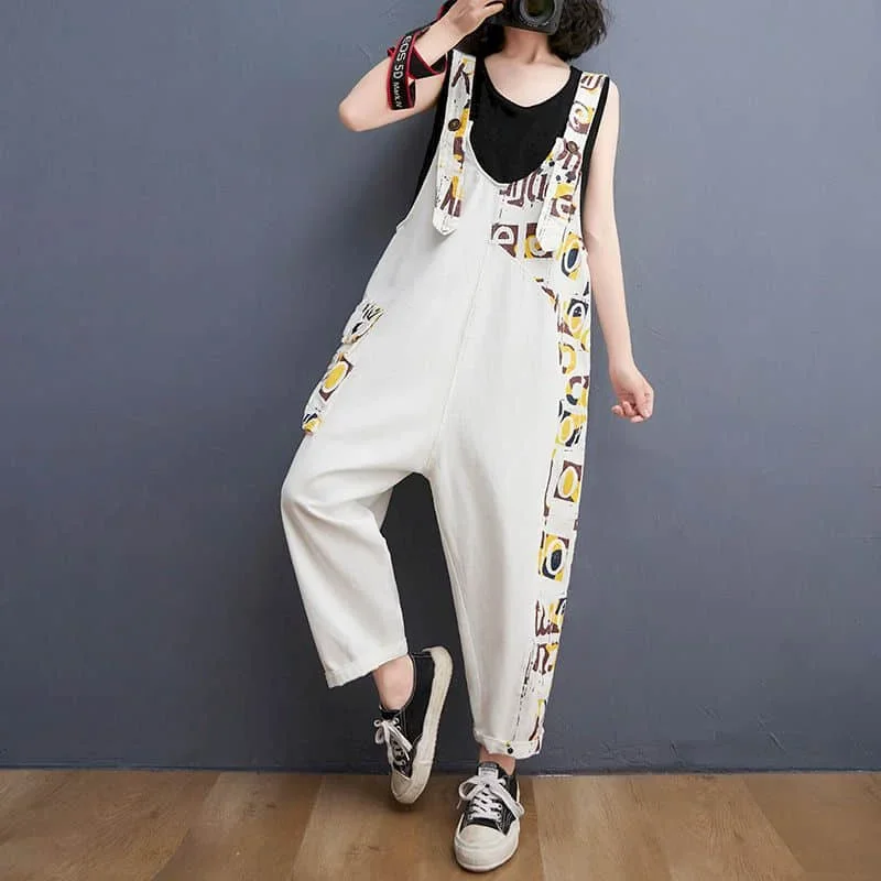 

Denim Jumpsuits for Women Oversized Overalls for Women Vintage 2025 New Playsuits Harem Trousers Loose One Piece Outfit Women