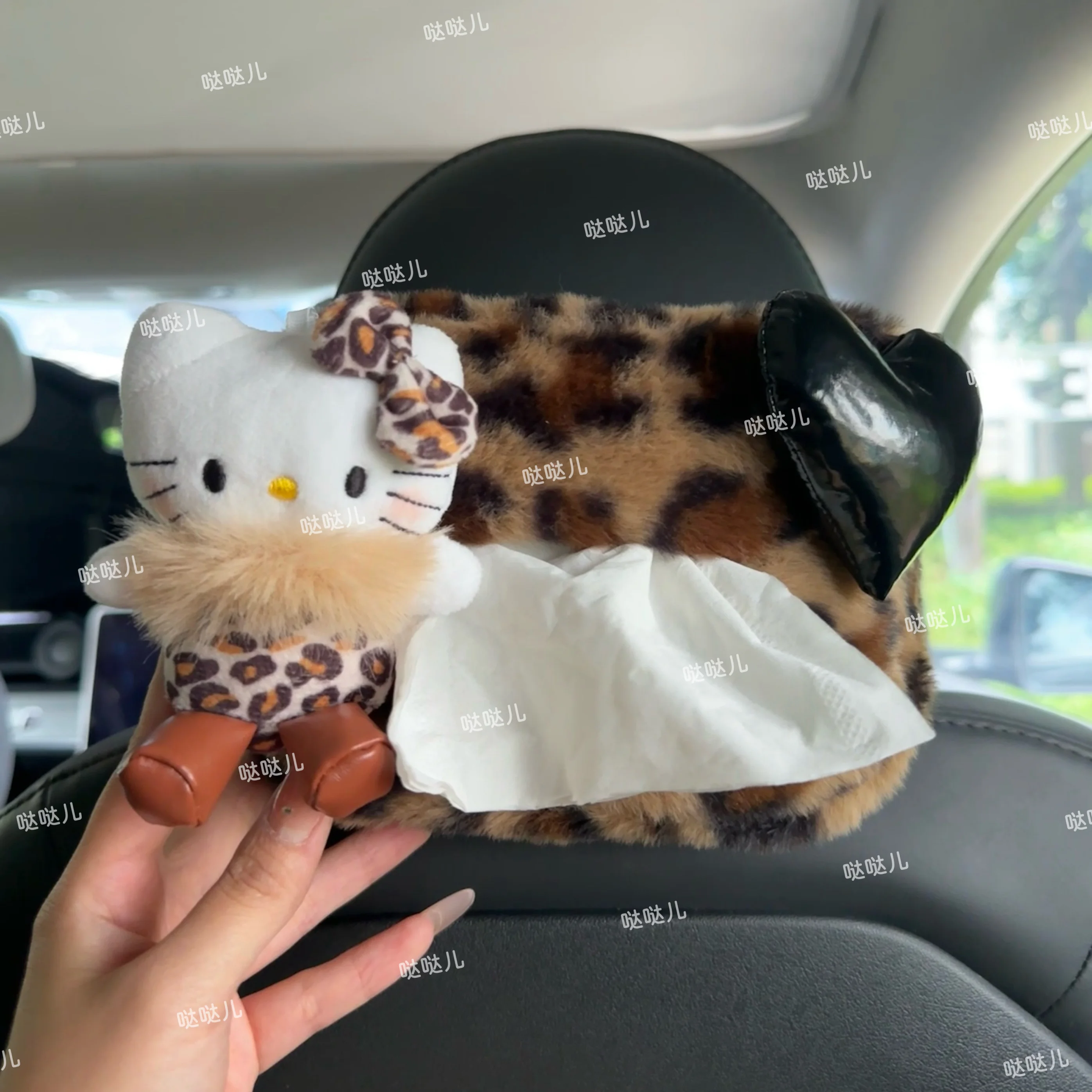 Cute Cartoon Car Tissue Box Creative Tissue Box Holder for Car Armrest Car Seat Tissue Box