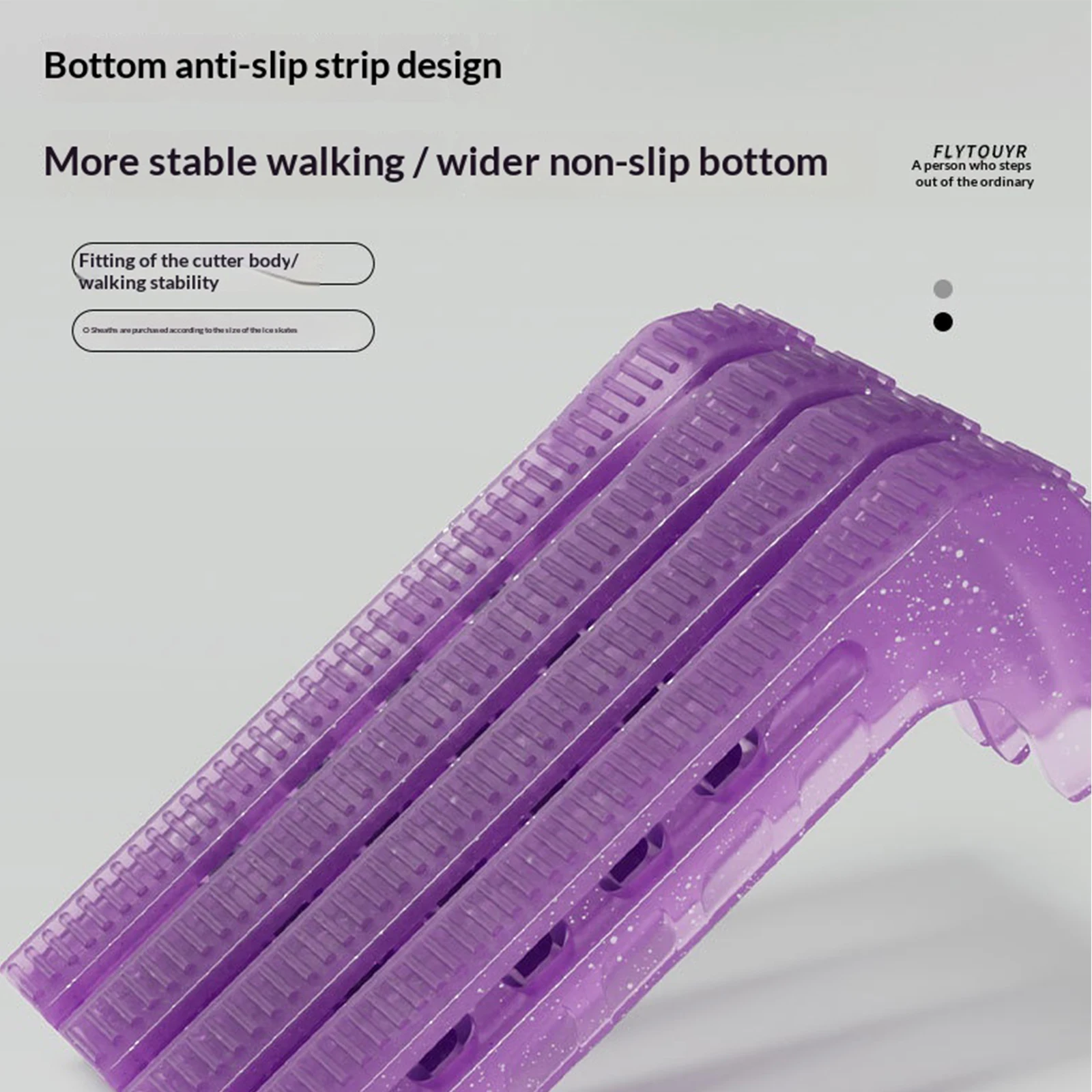 

Figure Skating Blade Cover Anti-Slip Speed Skating Hard Protect Sleeve Heavy-Duty PVC Protectors Universal Fit for Adults & Kids