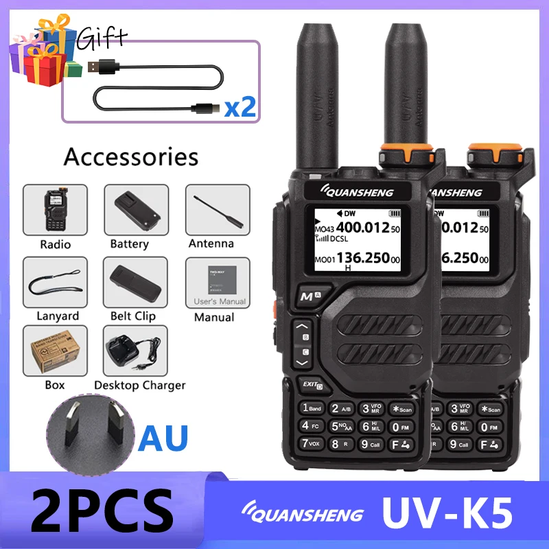 Quansheng UV K5 Walkie Talkie UV K6 UV K58 Zweiwegradio 50-600 MHz FM Radio NOAA Scrambler /DTMF Amateur Drahtlose Frequenzkopie