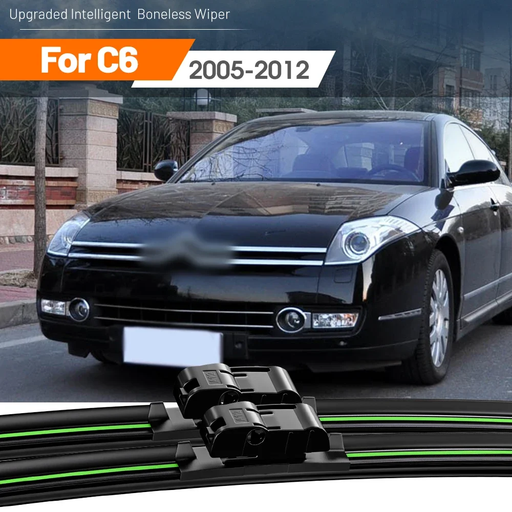 

2pcs For Citroen C6 2005-2012 Front Windshield Wiper Blades 2006 2007 2008 2009 2010 2011 Windscreen Window Accessories