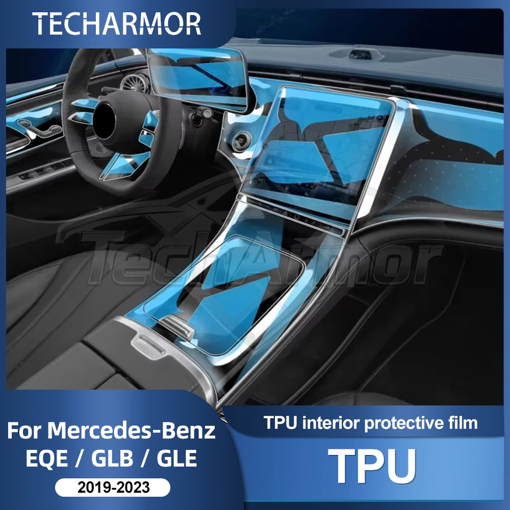 

Car Interior TPU Protector Anti-scratch Film For Mercedes Benz 2019-23 Auto Protective Transparent Anti-tear Stickers Accessorie