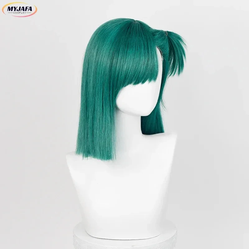 

ADFF15Bulma Cosplay Anime Buruma Short Green With Accessory Heat Resistant Synthetic Hair Halloween Party Wigs + Wig Cap【【【