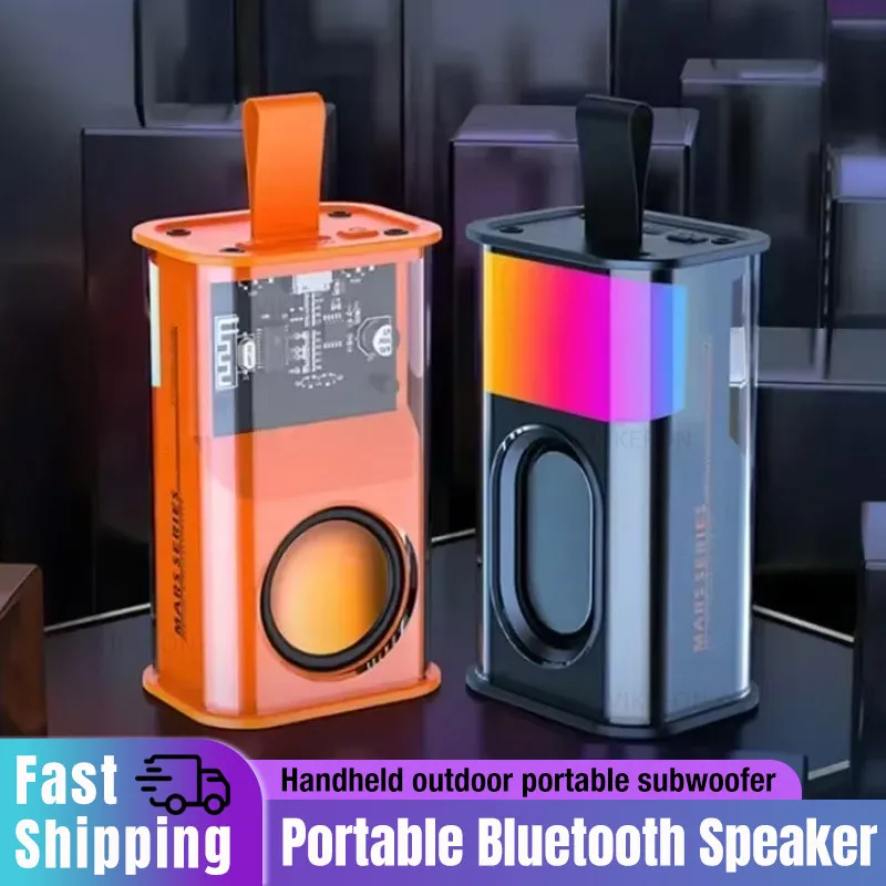 

New Transparent Wireless A36 Mecha Speakers Loudspeaker Sound Box The Bass Shake Speakers Audio Player Bluetooth Stereo Surround