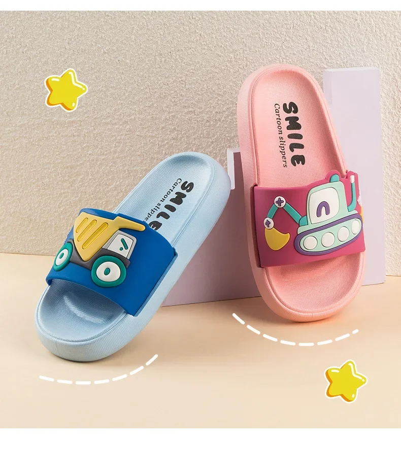 New Kids Summer Slippers Boy Girl Lightweight Comfortable Sandals Outdoor Kids Beach Shoes Soft Bottom Baby Toddler Flip Flops