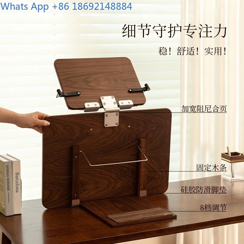 Desktop Bookshelf Reading Rack Double-layer Writing Board Reading Book Study Stand Postgraduate Exam Wooden Reading Bookshelf