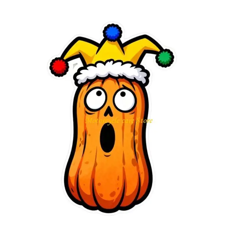 

U75F Waterproof Pumpkin Car Stickers Halloween Themed Vehicle Decoration Scratch Resistant Quick Application