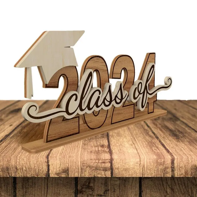 

Class Of 2024 Photo Props Wooden Graduation Table Centerpieces Decorations Class Of 2024 Graduation Party Decor Congrats Grad