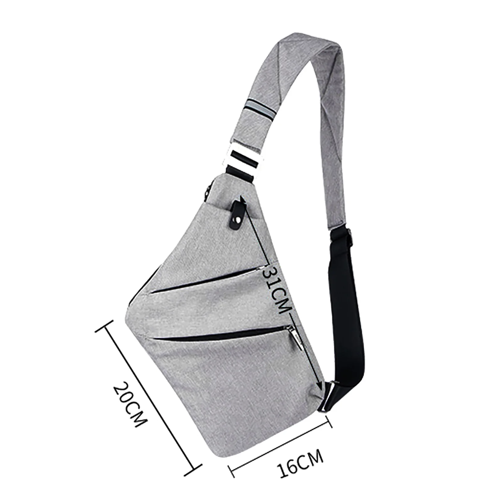 Men Crossbody Sling Bag Adjustable Strap Thin Lightweight Soulder Bag for Travel Sports Camping Hiking