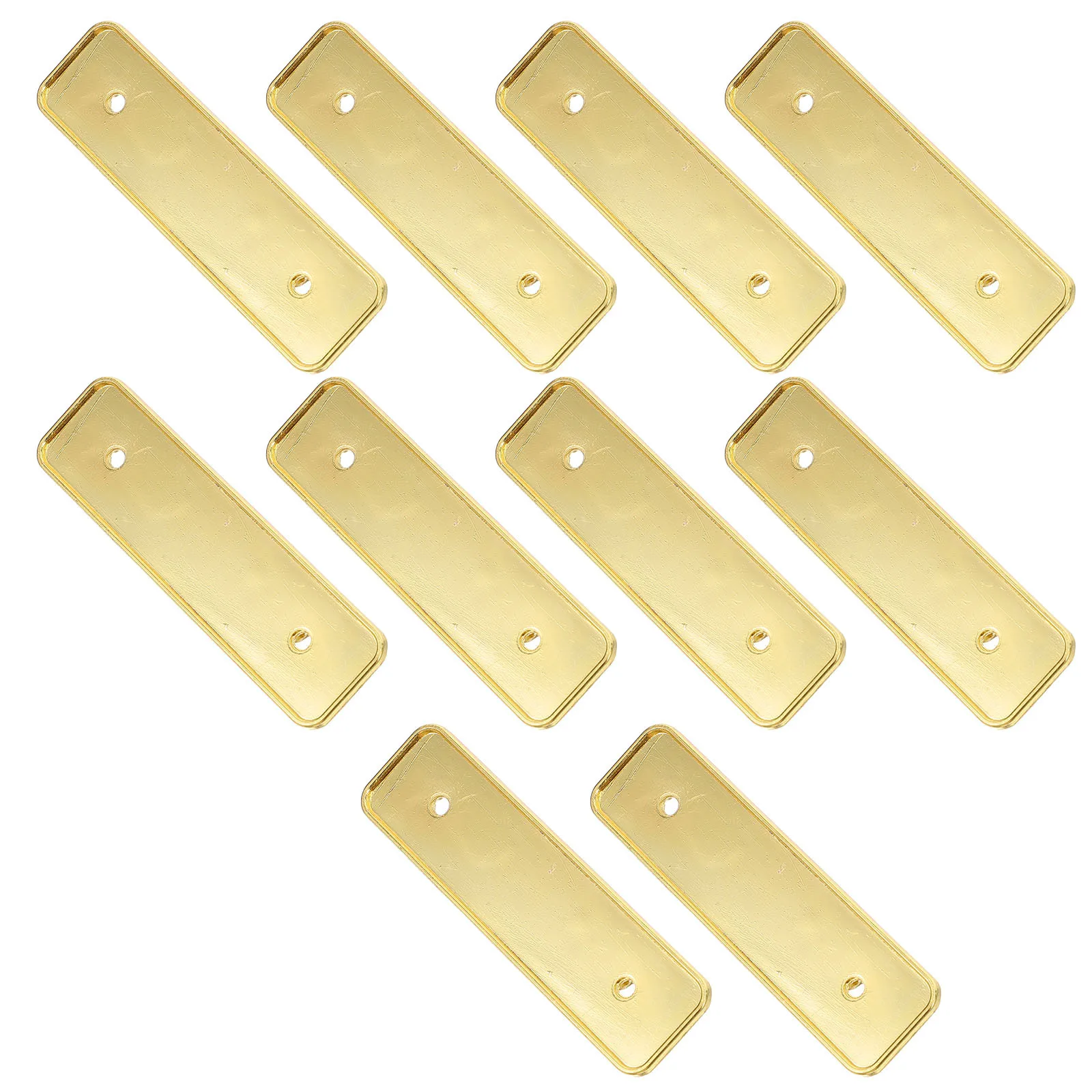 

10 шт. золотые именные бирки с булавками, пустые металлические идентификационные значки, значок персонала, брошь с защитной застежкой - многоразовые значки с именем сотрудника для