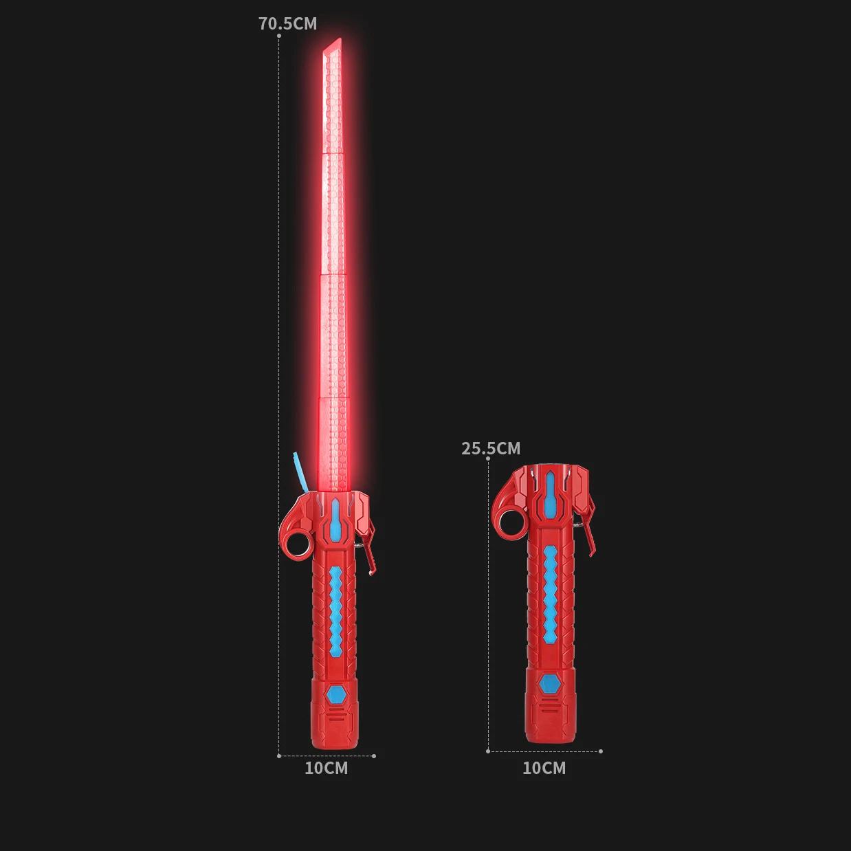 Heißer Verkauf Laser Schwert Wissenschaft Raum Design Sieben-Farbe Lichteffekte Dynamische Soundeffekte Cosplay Rollenspiel Geburtstag für Kinder