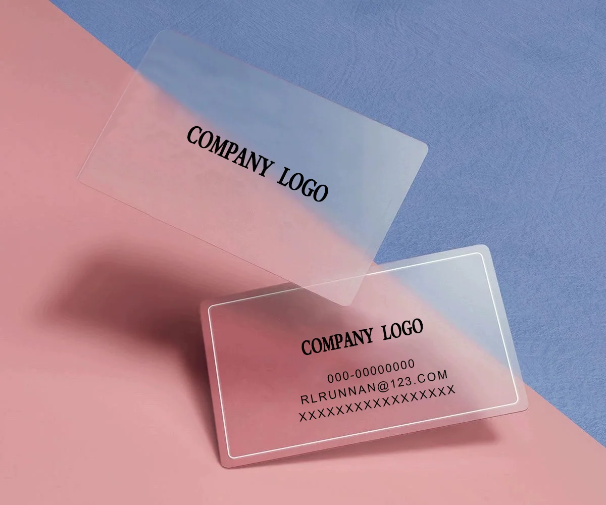 Custom Transparent PVC Plastic Card and Own Business Birthday PVC Waterproof Card Business Round Corner Single Sided Card