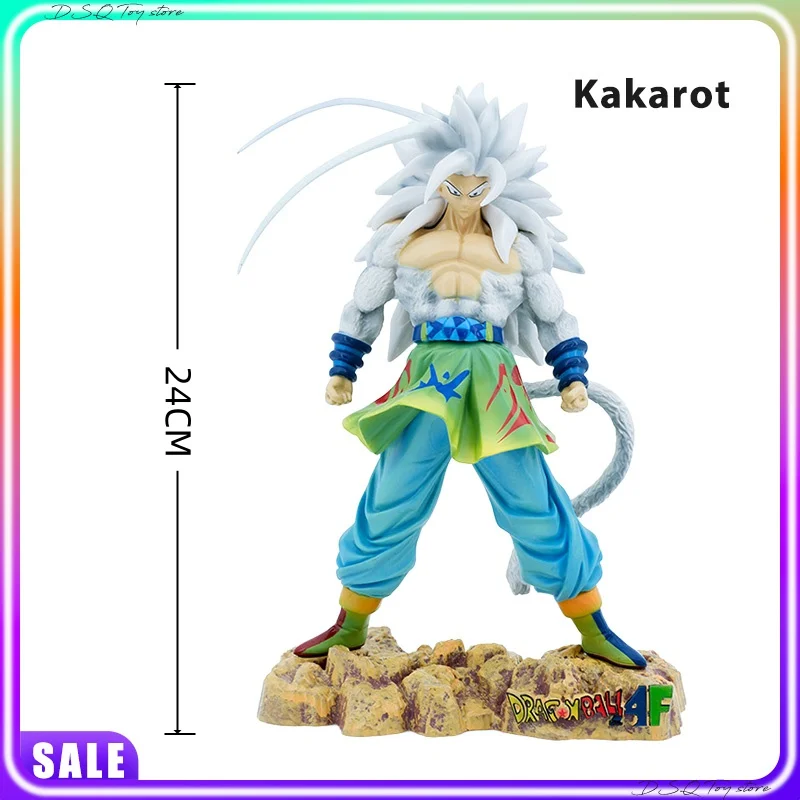 

Классический стиль 24 см Dragon Ball Z Son Goku Фигурка Dbz Super Saiyan 5 Аниме Ssj5 Статуэтка из ПВХ Коллекционная настольная коробка