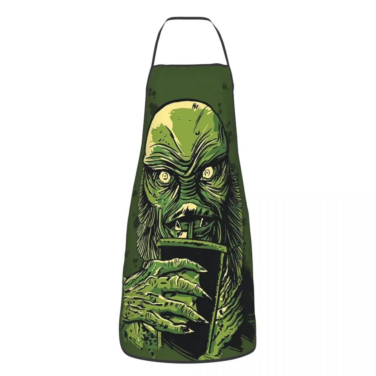 Creature From The Black Lagoon Apron Chef Cooking Cuisine Tablier Sleeveless Bib Kitchen Cleaning Pinafore for Women Men