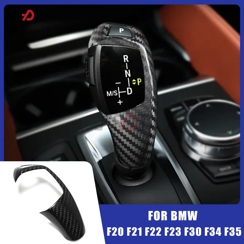 

AFDT Real Carbon Fiber Interior Gear Shift Knob Head Frame Cover For Bmw 1 2 3 4 5 7 Series F20 F21 F22 F23 F30 F32 X5 X6 F15
