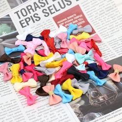 50/100pcs 15mm-30mm Mini Threaded Ribbon Bow Tie Mix Hair Accessory Small Satin Ribbon Bows Flower Appliques sew Craft