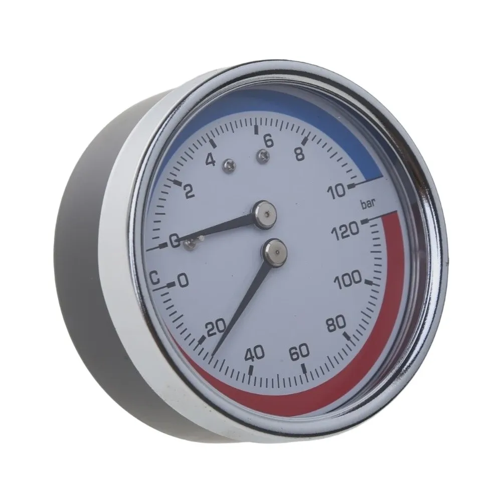 Dual Display Gauge Boiler Temperature Gauge For Winter Heating Season 63mm 1 2inch Dual Thermometer Gauge Thermostat