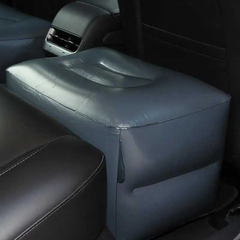 Car Inflatable Stool Portable Seat Foot Rest Pillow Lightweight Rear Seat Filling Gap Padding Car Travel Air Cushion Bed