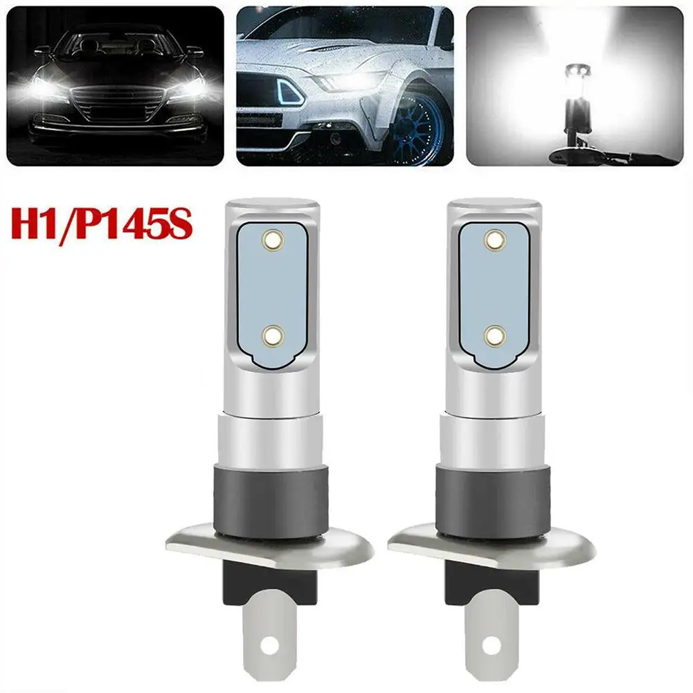 

2 Pcs H1 6000K Ultra White 55W 8000lm LED Headlight Bulbs Kit Car Fog Light Driving Lamp IP68 Waterproof