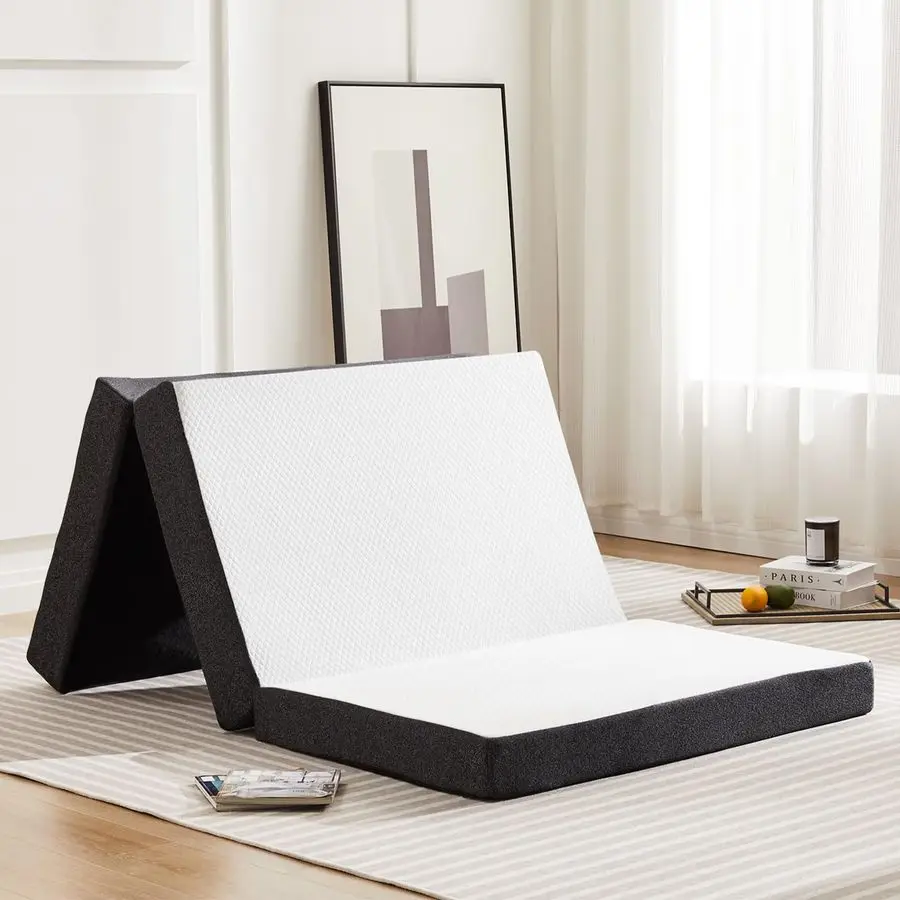 

Матрас из пены с эффектом памяти, складной, 4 дюйма, односпальный, портативный, для пола, для детей и взрослых, складной и моющийся.