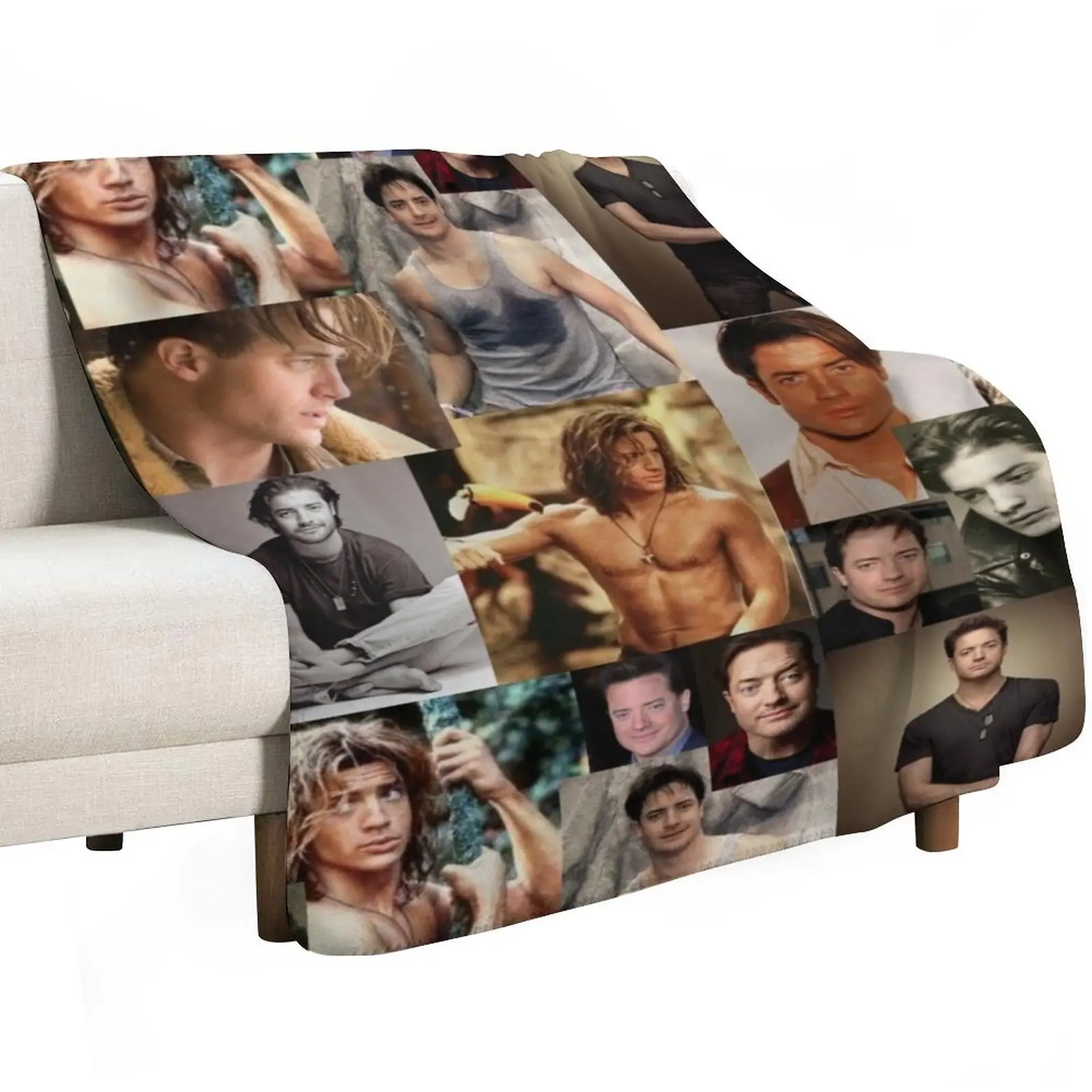 Brendan Fraser Love Collage Throw Blanket Luxury Designers Polar Luxury St Multi-Purpose Softest Blankets