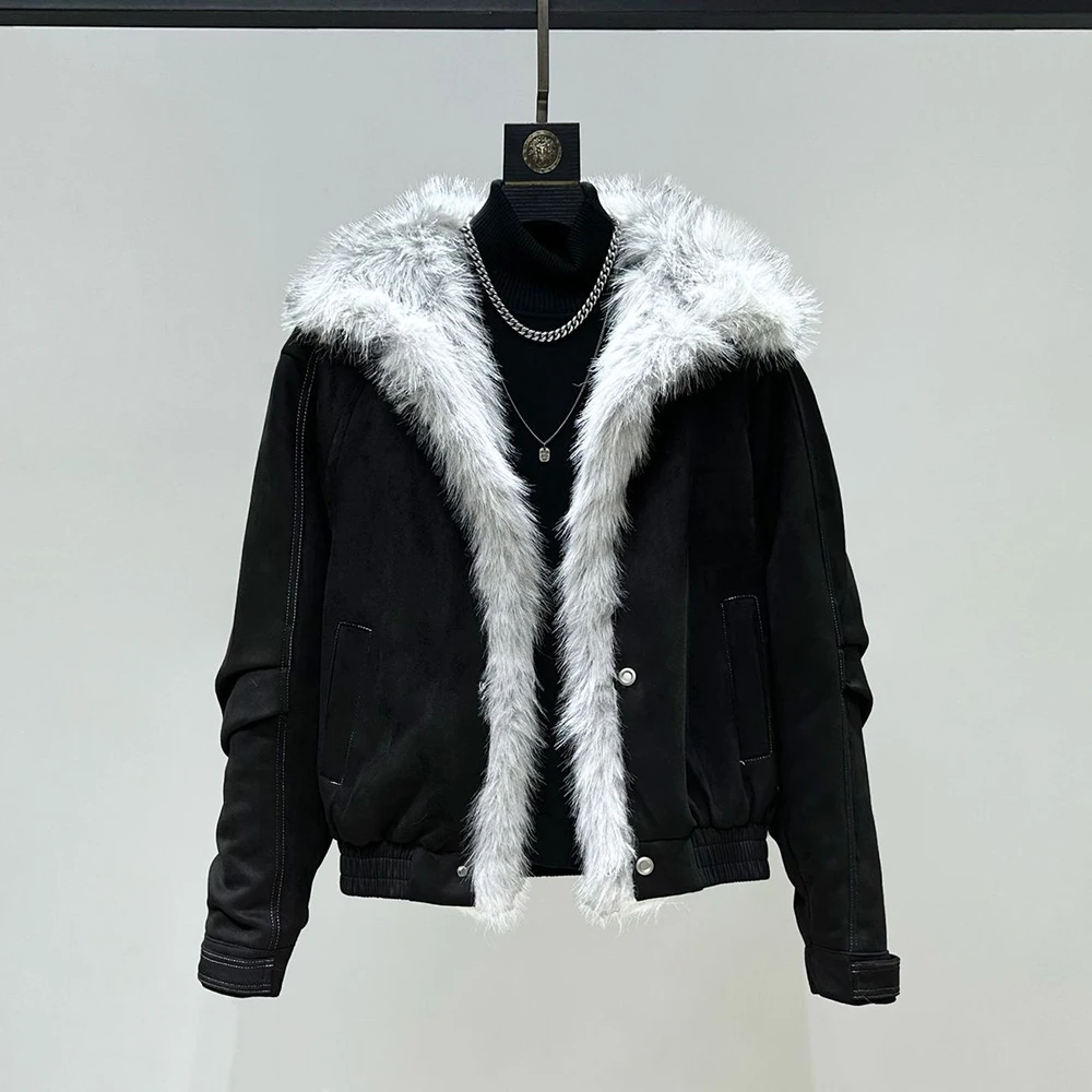 Mens Plain Casual Jacket Autumn Streetwear Fashion Daily Minimalist Loose Urban Youth City Boy Stitch Topstitching Outerwear