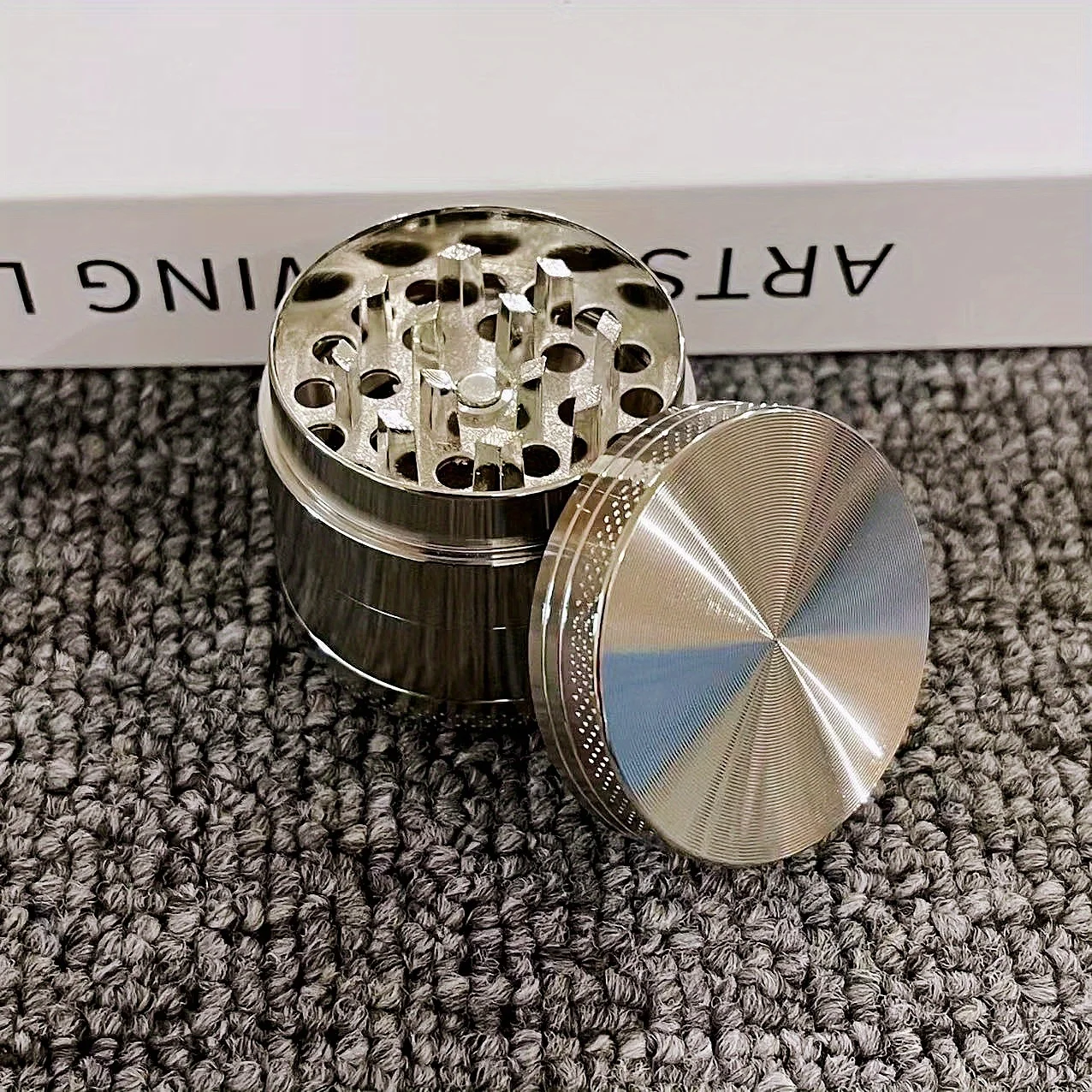 1.6 بوصة سبائك الزنك عشب طاحونة دليل هاون مطحنة التوابل الفلفل الملح مدقة التبغ العشب طاحونة التدخين السجائر الملحقات