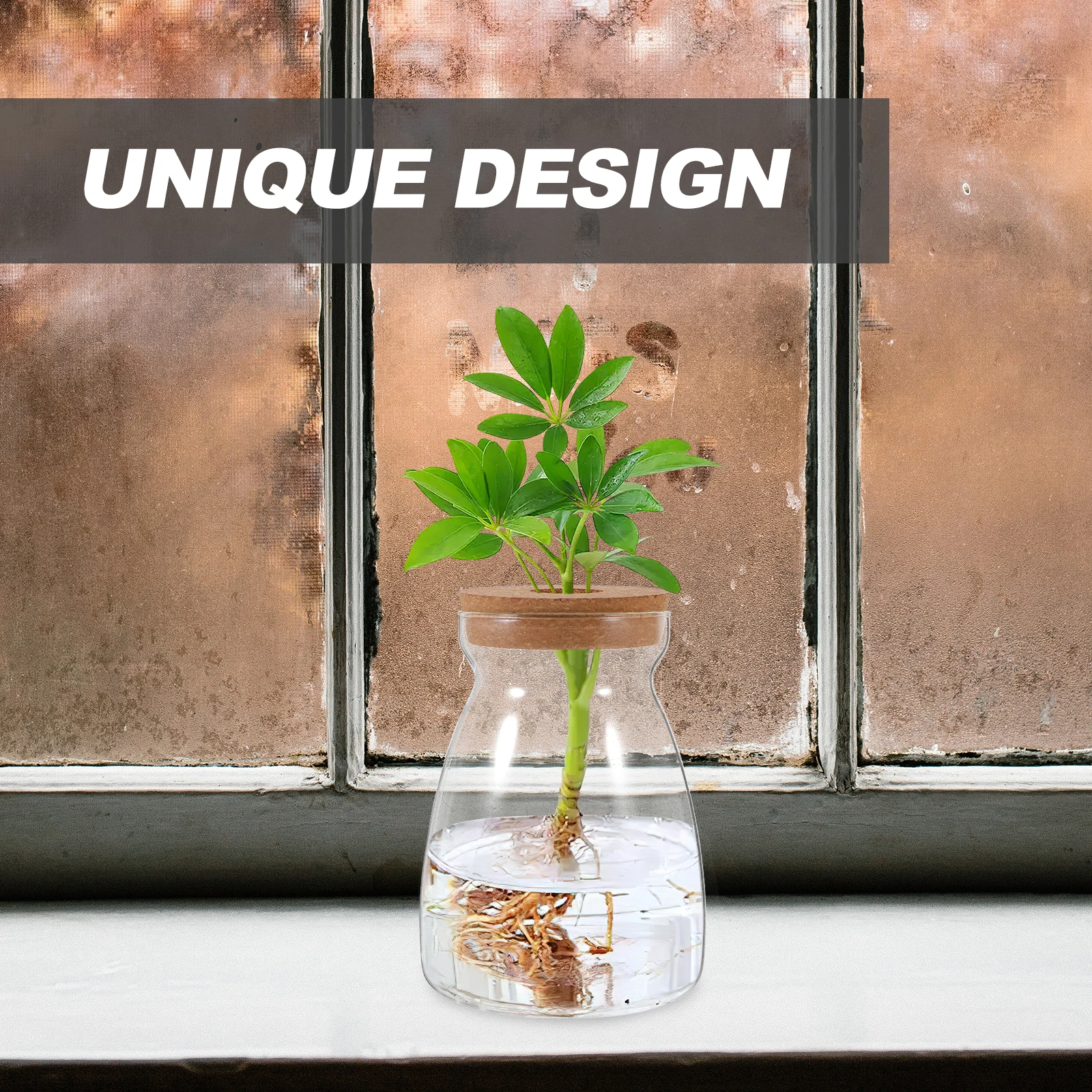 

Clear Flower Vase Transparent Glass Succulent Vase Floral Arranging Container for Wedding Housewarming Decoration