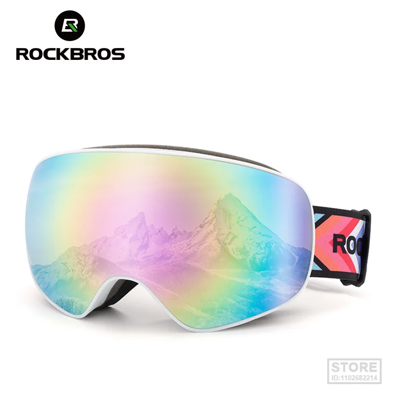 

Очки ROCKBROS лыжные незапотевающие для мужчин и женщин, двойные очки для близорукости, для спорта на открытом воздухе, сноуборда
