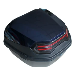 Caja trasera para motocicleta, organizador de almacenamiento para casco completo, maletero de botas, ABS + PP