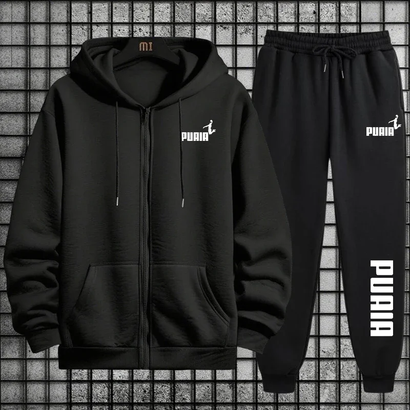 الجديد في النساء رياضية الاتجاه الطباعة قمصان سويت شيرت بقلنسوة السراويل 2 قطعة مجموعة عادية سستة معطف البدلة الملابس اليومية الخريف الشتاء