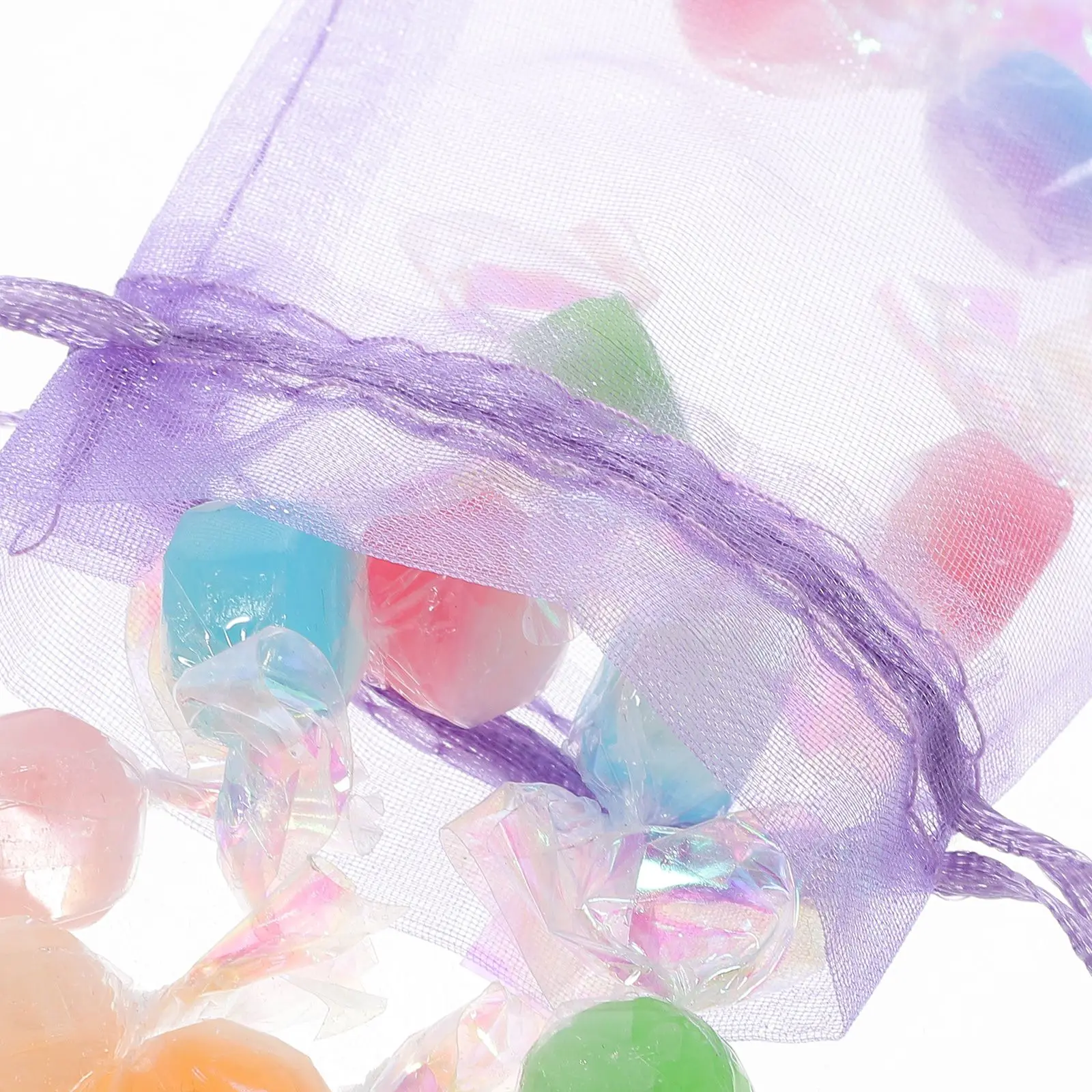 50 Buah Tas Kecil Bahan Premium Serut Kemasan Permen Hadiah Pesta Jaring Kemasan Hadiah Tas Mini Pernikahan Multiwarna