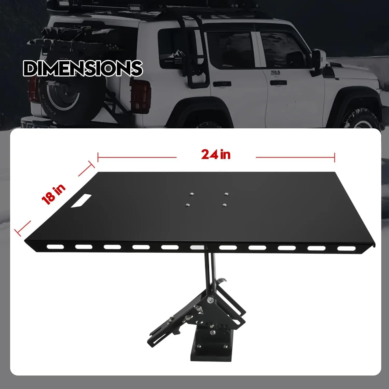 stllf Factory Oem Alloy Steel Portable Adjustable Foldable Folding SUV Universal Tailgate Trunk Outdoor Car Picnic Camping Table