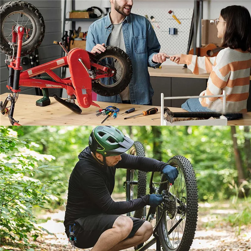 

Брелок-держатель для бит ABCA, 4 комплекта из 12 держателей для сверл 1/4, легкосъемный и быстросменный держатель для бит