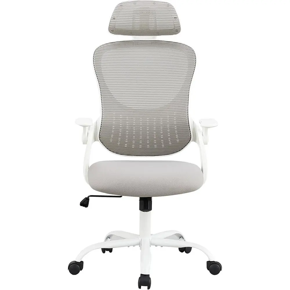 

Mesh Oice Chair with Wheels, Ergonomic Computer Chair Rolling lip-up Arm with rest Lumbar Support High-Back Comortable Padded Ad