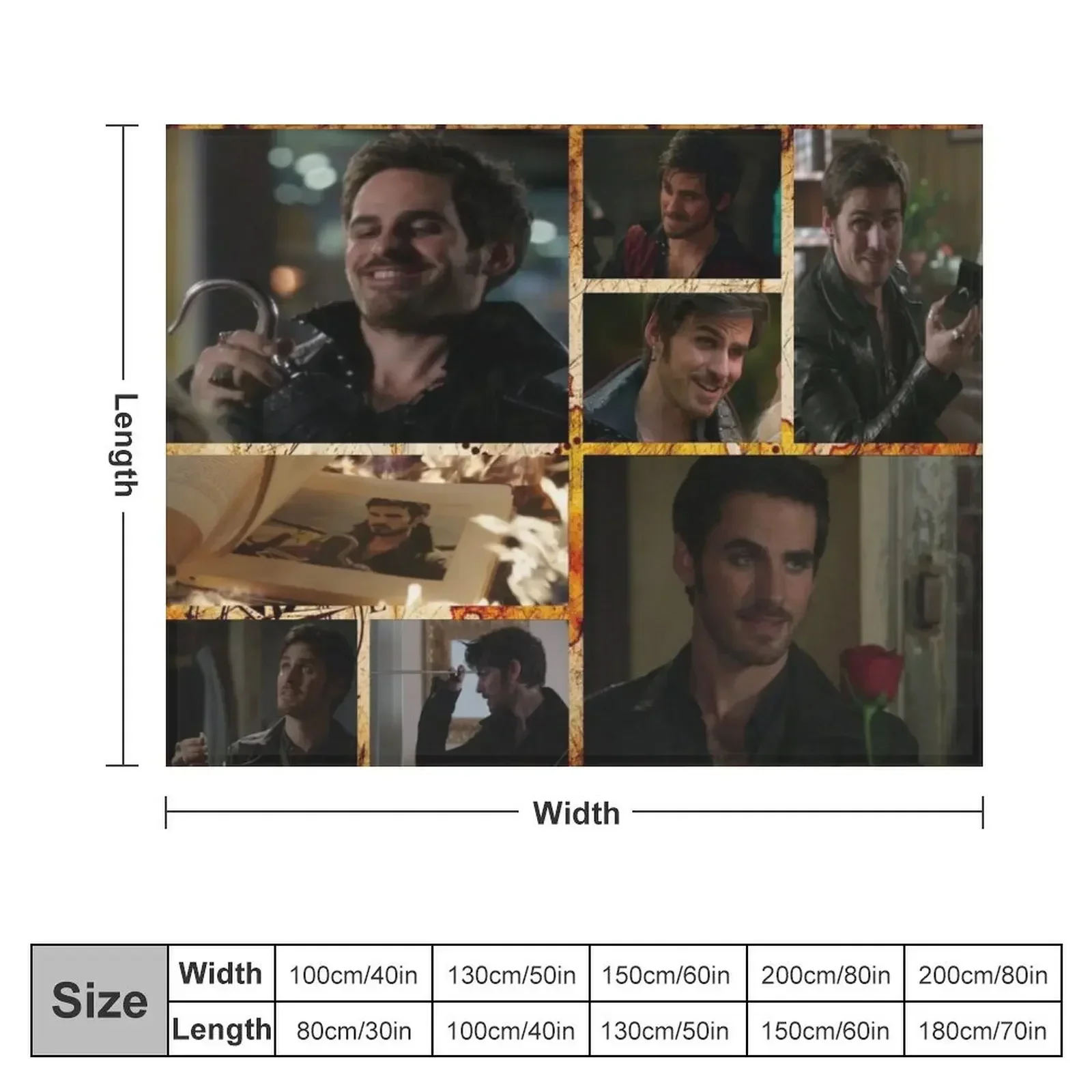 Captain Killian {Hook} Jones Love 39 Throw Blanket Retros sofa bed Blankets