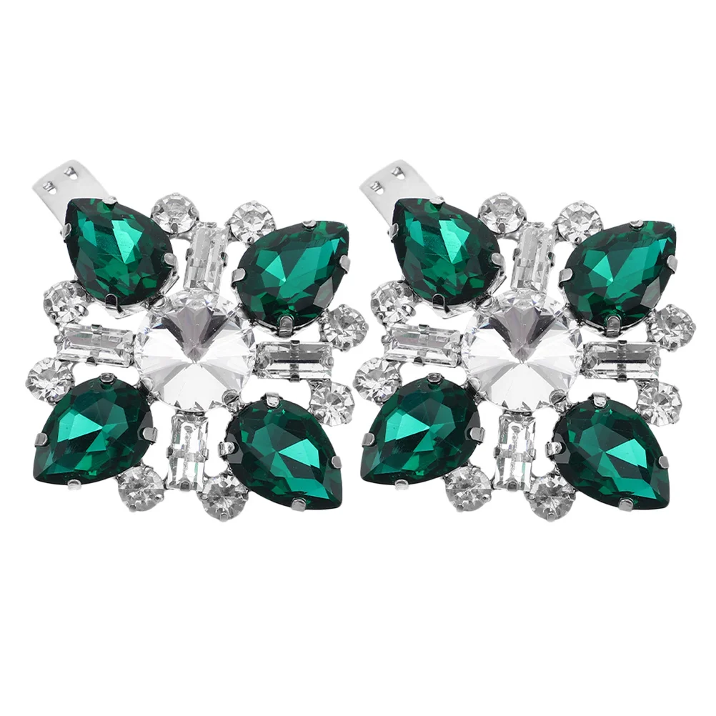 

2Pcs Rhinestone Shoe Clips Elegant Crystal Bridal High Heel Accessories Wedding Party Decorations Jewelry High Heel Shoe Clips