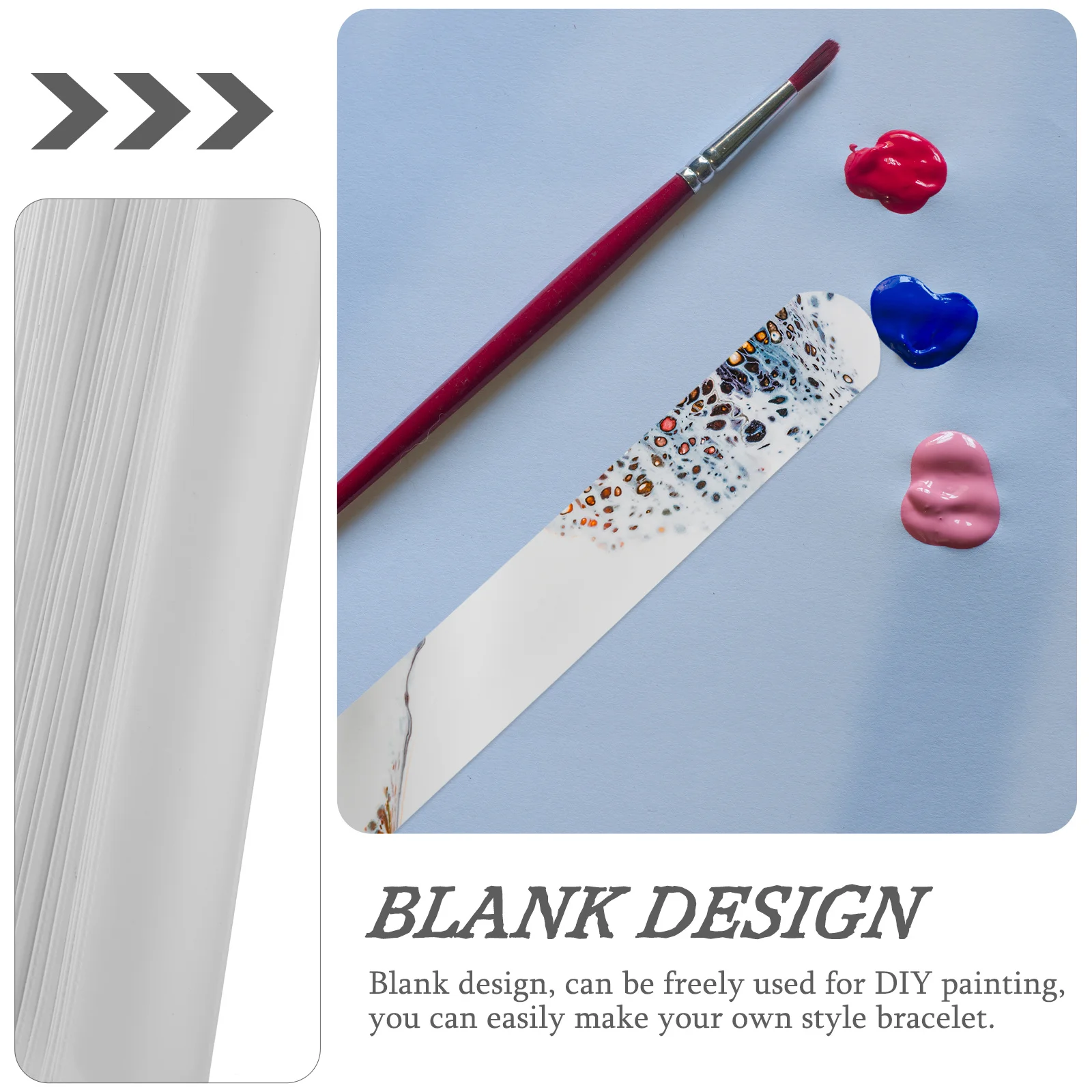 

30pcs White Slap Bracelets Snap Bands Craft Supplies Materials Kids Craft Supplies PVC DIY Painting Bulk Pack Beauty Toys