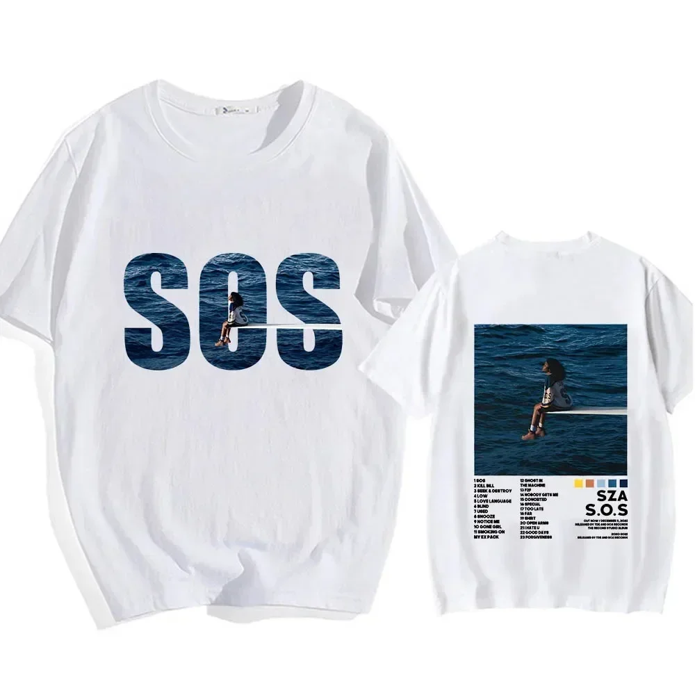 2024 SZA SOS Heavy Mental Anime T-shirts Funko Pop Tshirt Men/women Tee-shirt Printed Hip Hop Cartoon T-shirt