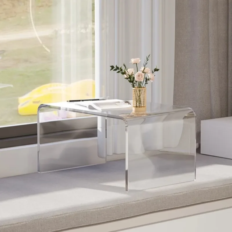 Acrylic Nordic Simple Coffee Tables Solid Color Small-sized Arch Coffee Tables Easy Carrying Creative Fashional Home Furniture