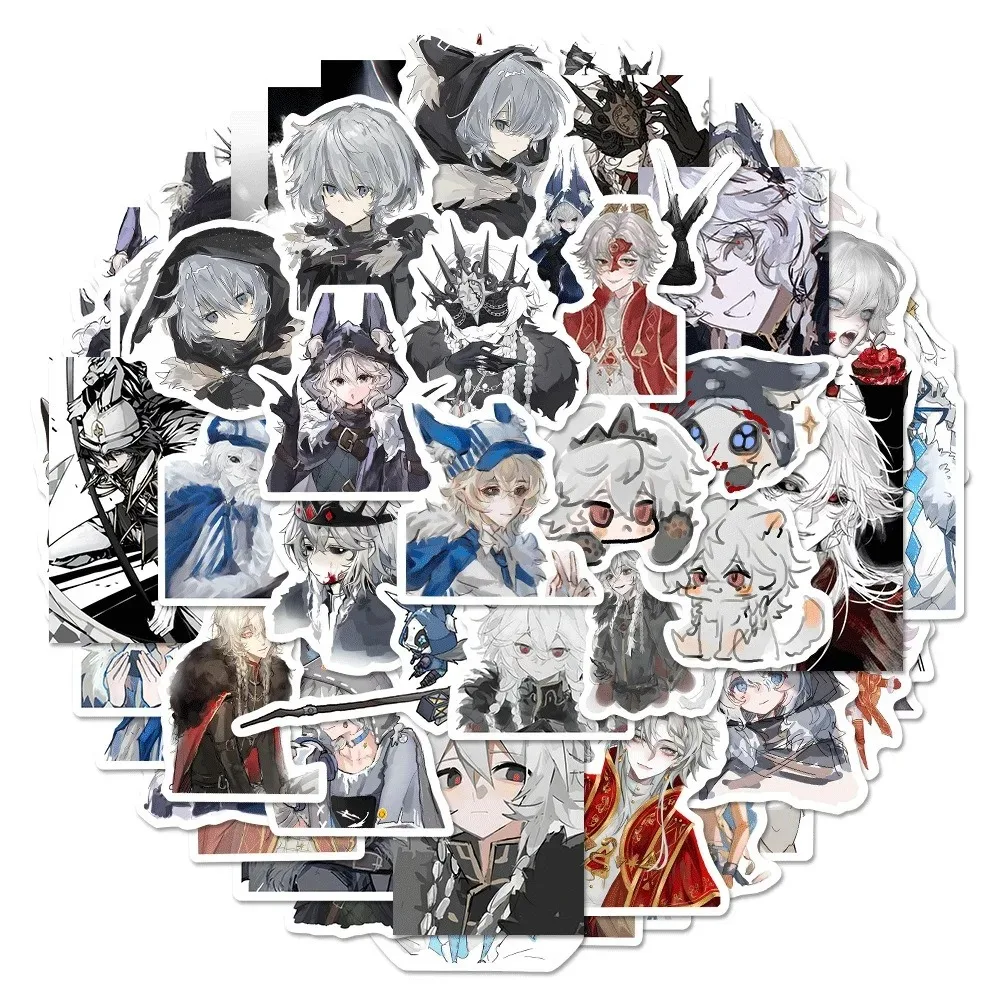 54 pçs jogo identidade v personagem anime adesivos decorativos desktop skate caso de telefone bagagem geladeira manuais