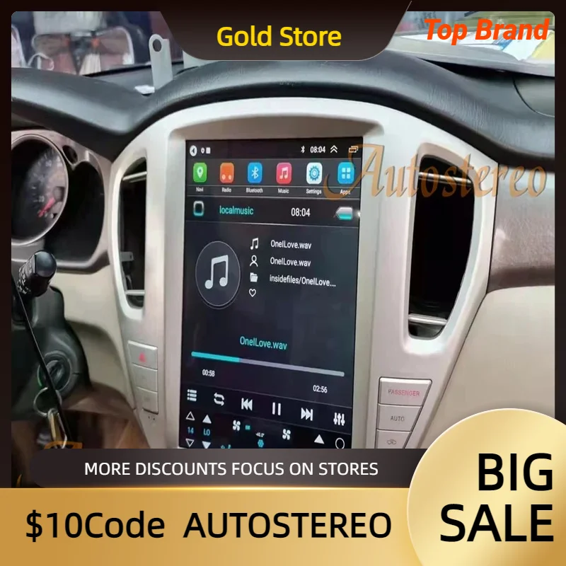 Auto Stereo Android 14 Carplay Car Radio For Toyota Highlander 2000-2006 Car GPS Navigation Multimedia Player Media Head Unit